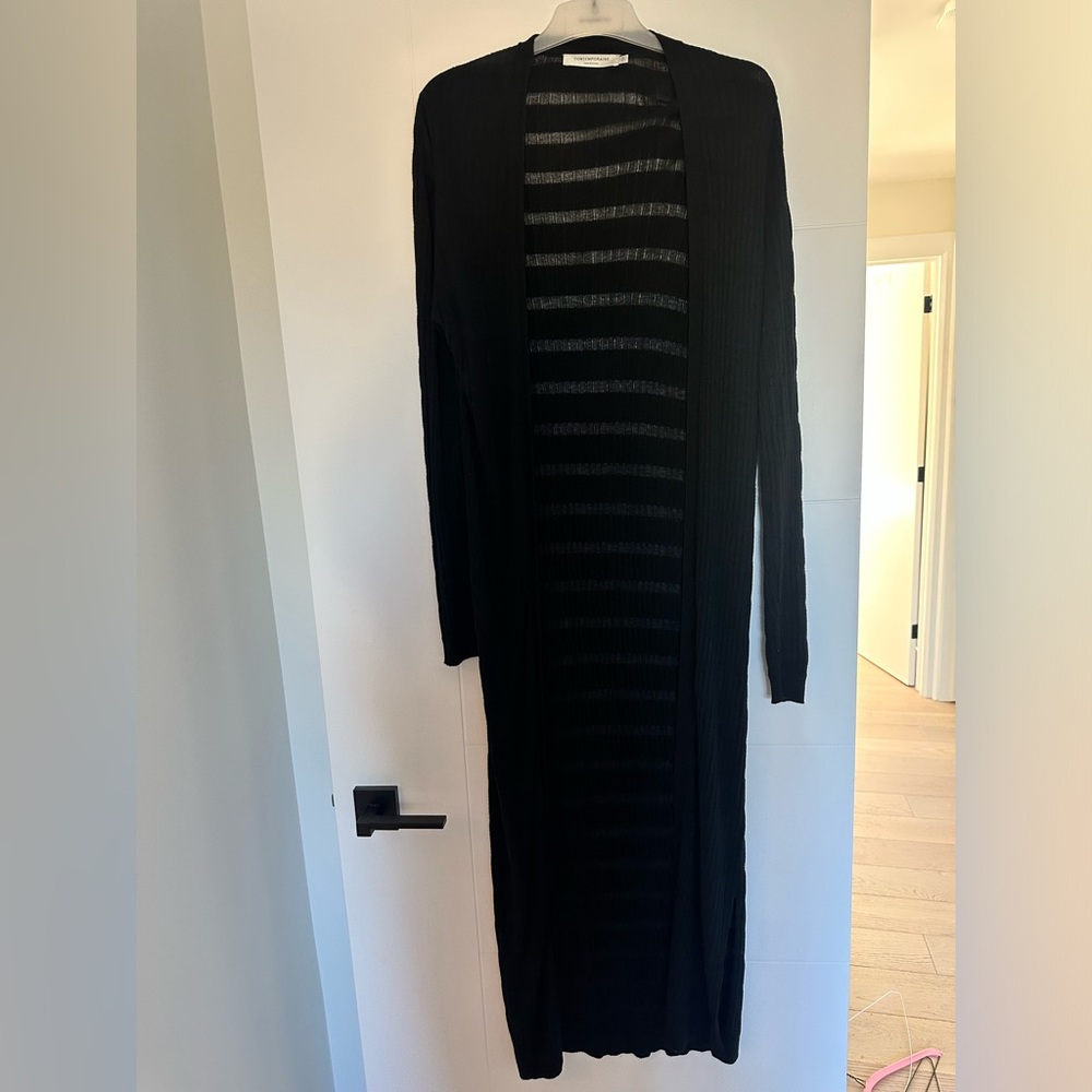 contemporaire womens shrug long black size L